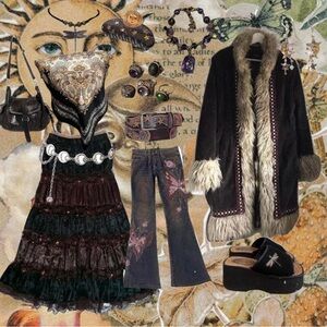 Stunning Boho Whimsygoth Boutique Vtg Inspired Paisley Top!